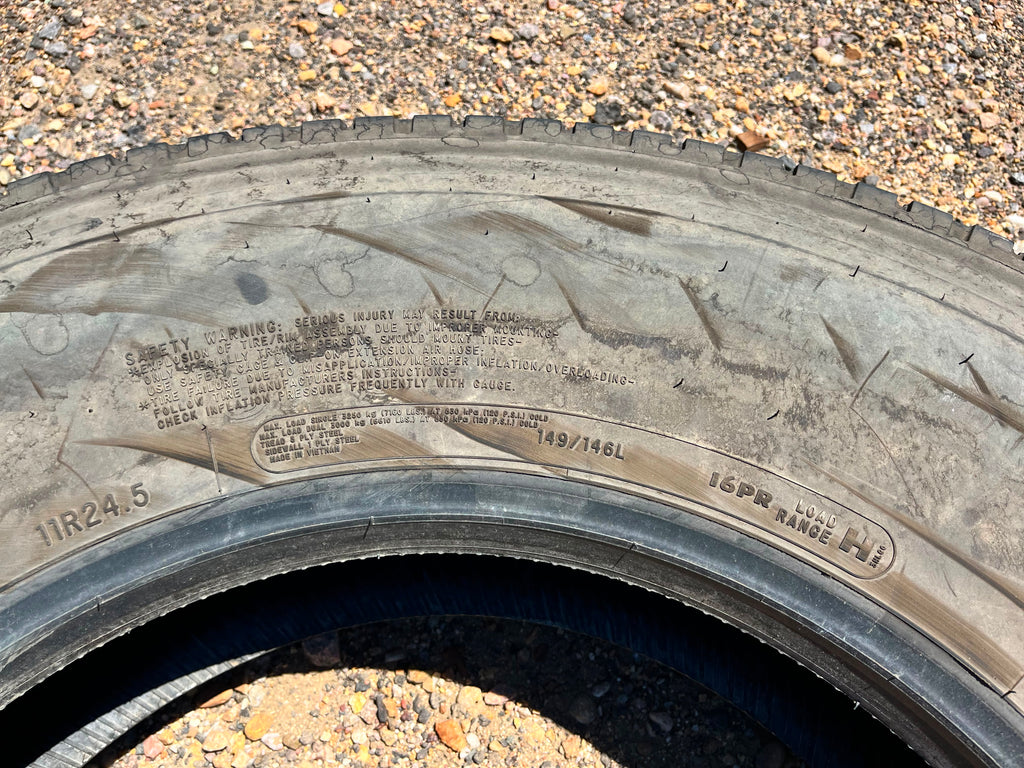 11R24.5 Single (1 Used Tire) Cooper Roadmaster