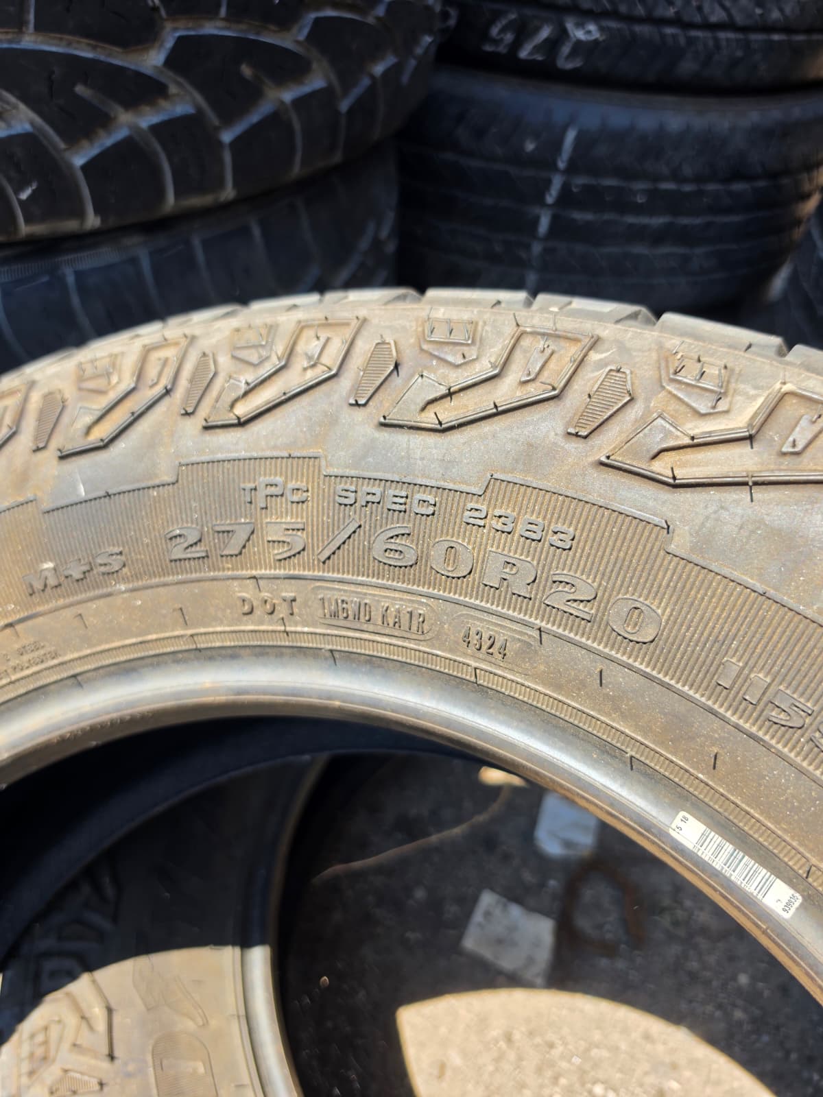 275/60R20 Pair (2 Used Tires) Goodyear Wrangler