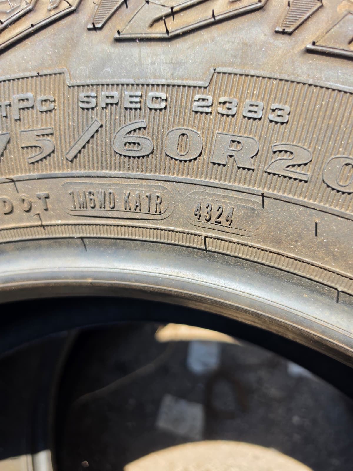 275/60R20 Pair (2 Used Tires) Goodyear Wrangler