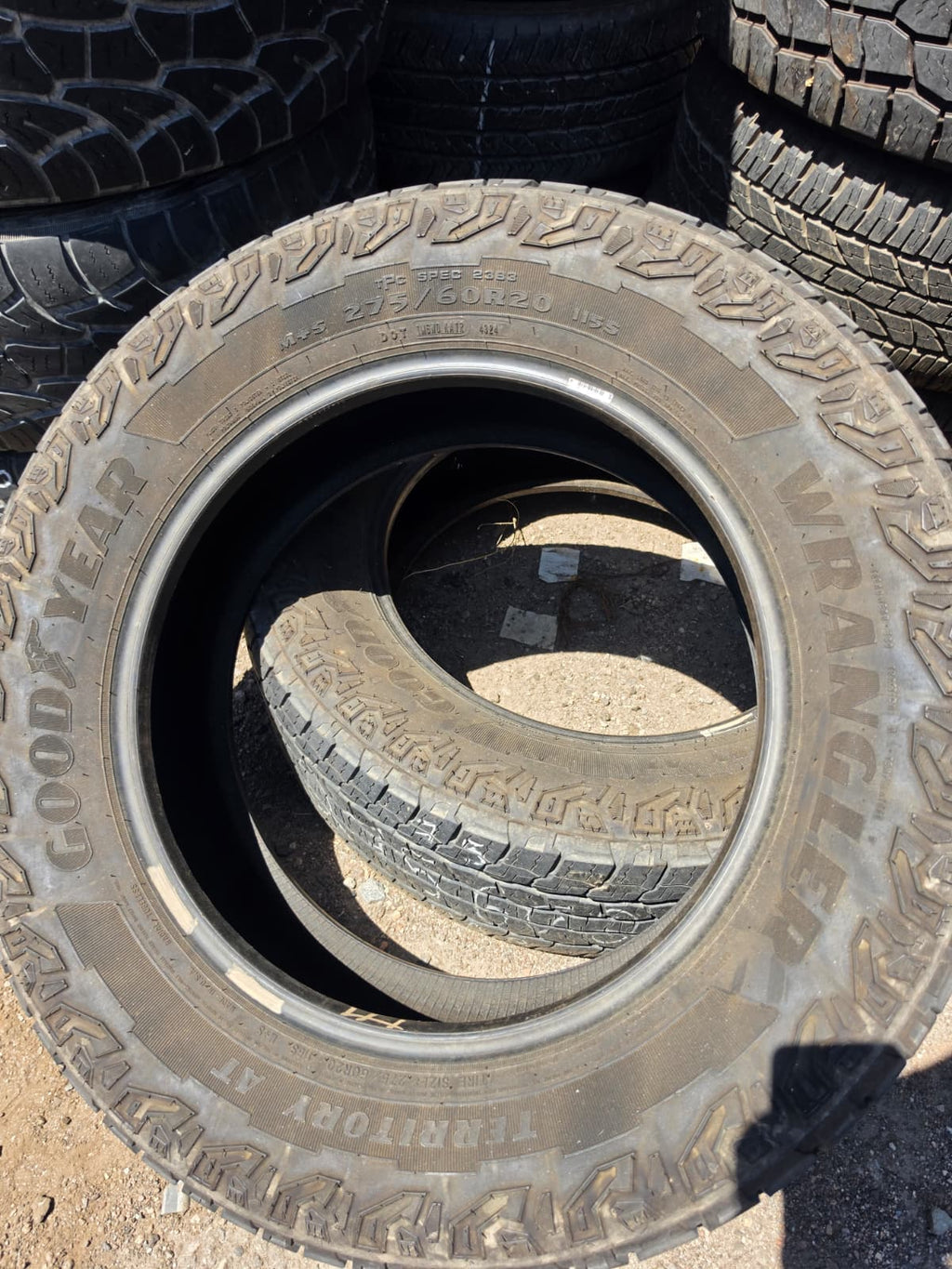 275/60R20 Pair (2 Used Tires) Goodyear Wrangler