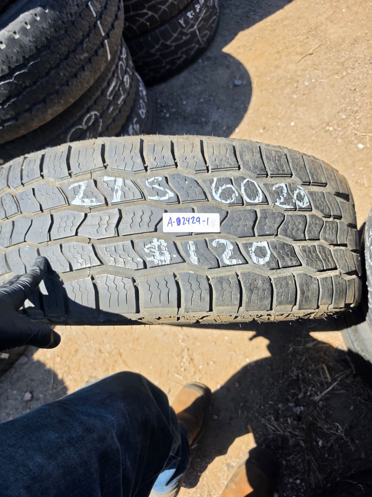 275/60R20 Pair (2 Used Tires) Cooper Discoverer AT3