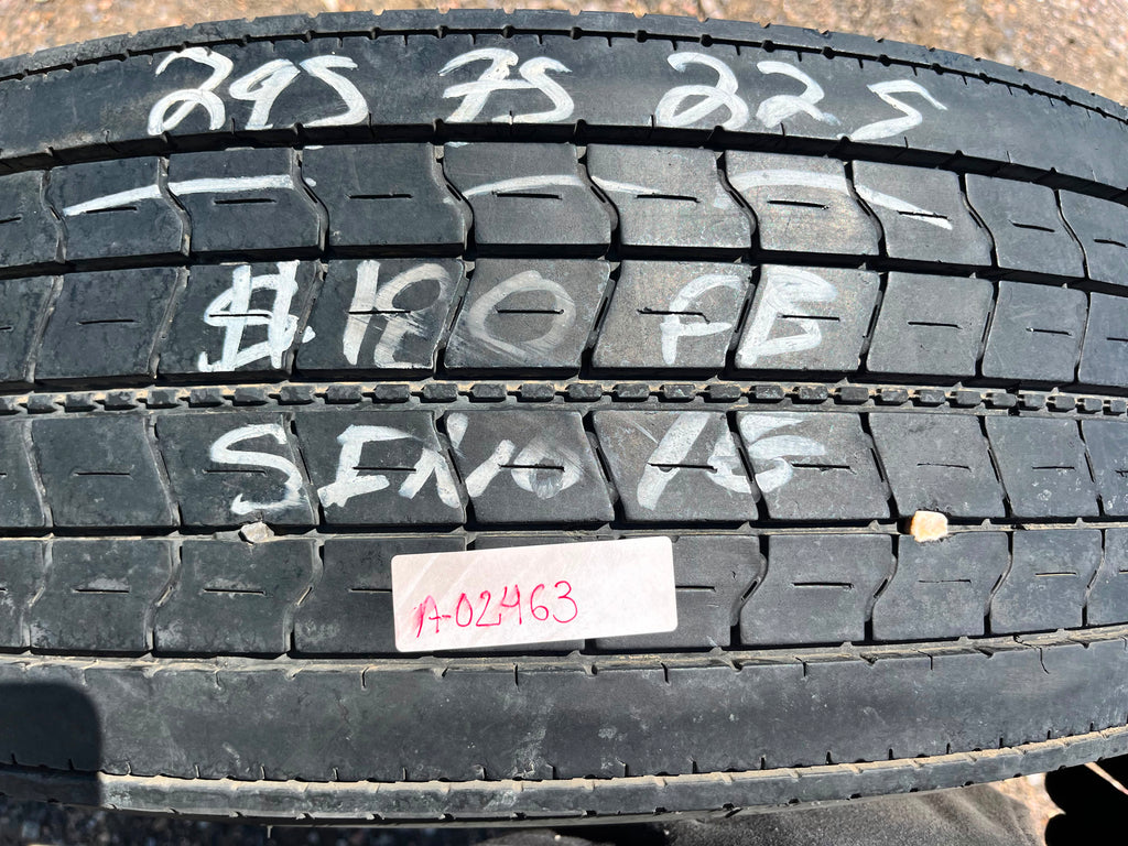 295/75R22.5 Single (1 Used Tire) Aeolus HN808