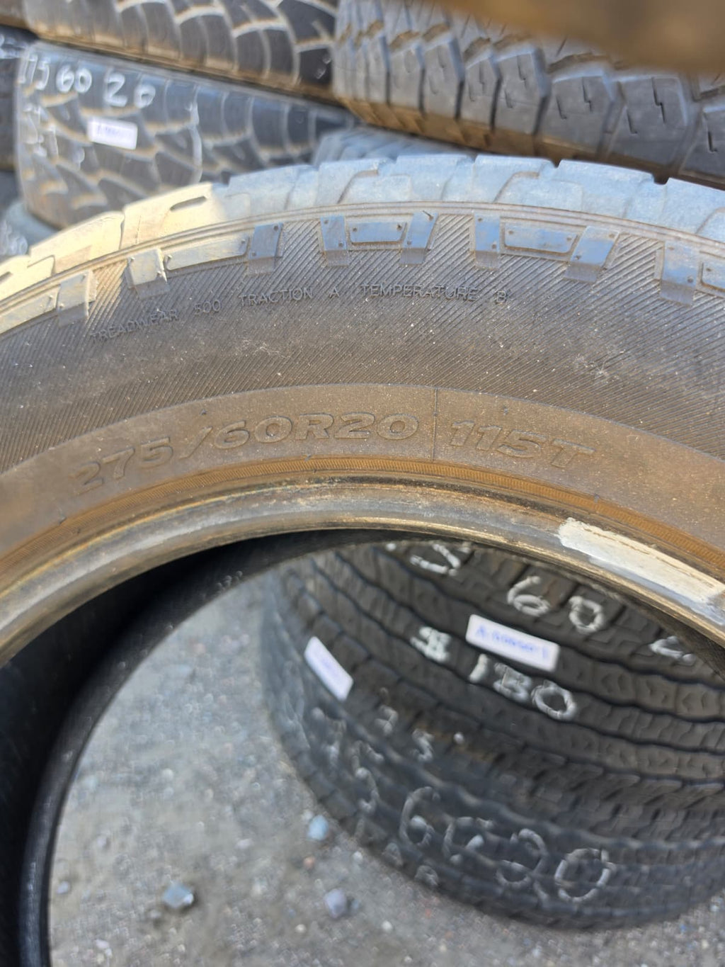 265/60R20 Set (4 Used Tires) Yokohama Geolander X-CV