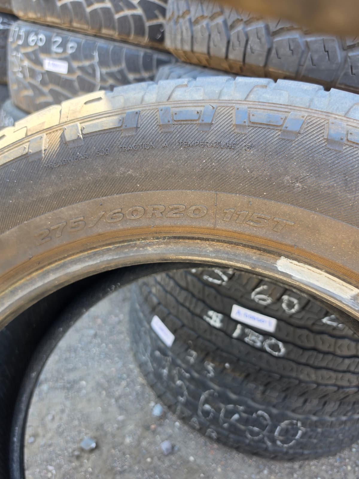 265/60R20 Set (4 Used Tires) Yokohama Geolander X-CV