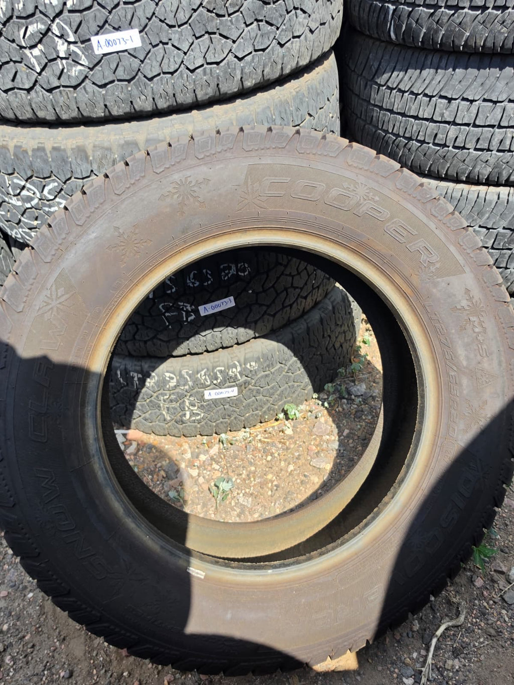 LT275/65R20 Pair (2 Used Tires) Cooper Discoverer Snow Claw