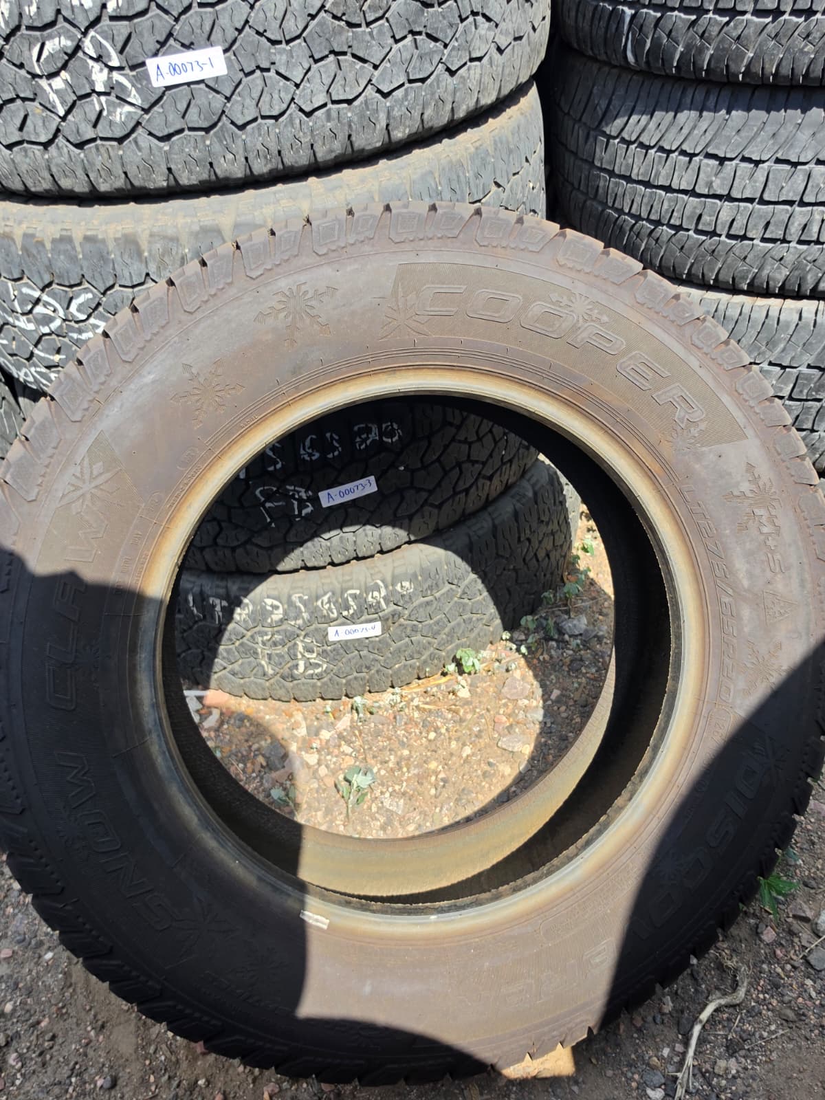 LT275/65R20 Pair (2 Used Tires) Cooper Discoverer Snow Claw