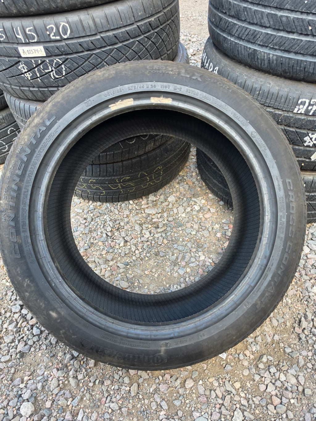 275/45R20 Pair (2 Used Tires) Continental Cross Contact