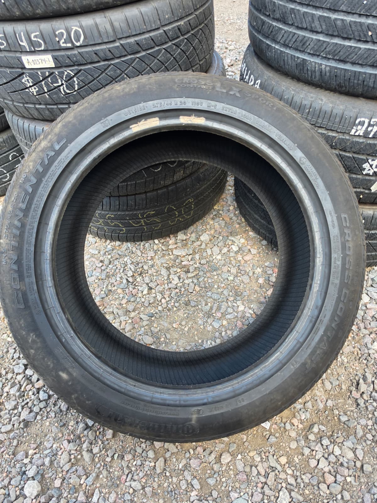 275/45R20 Pair (2 Used Tires) Continental Cross Contact