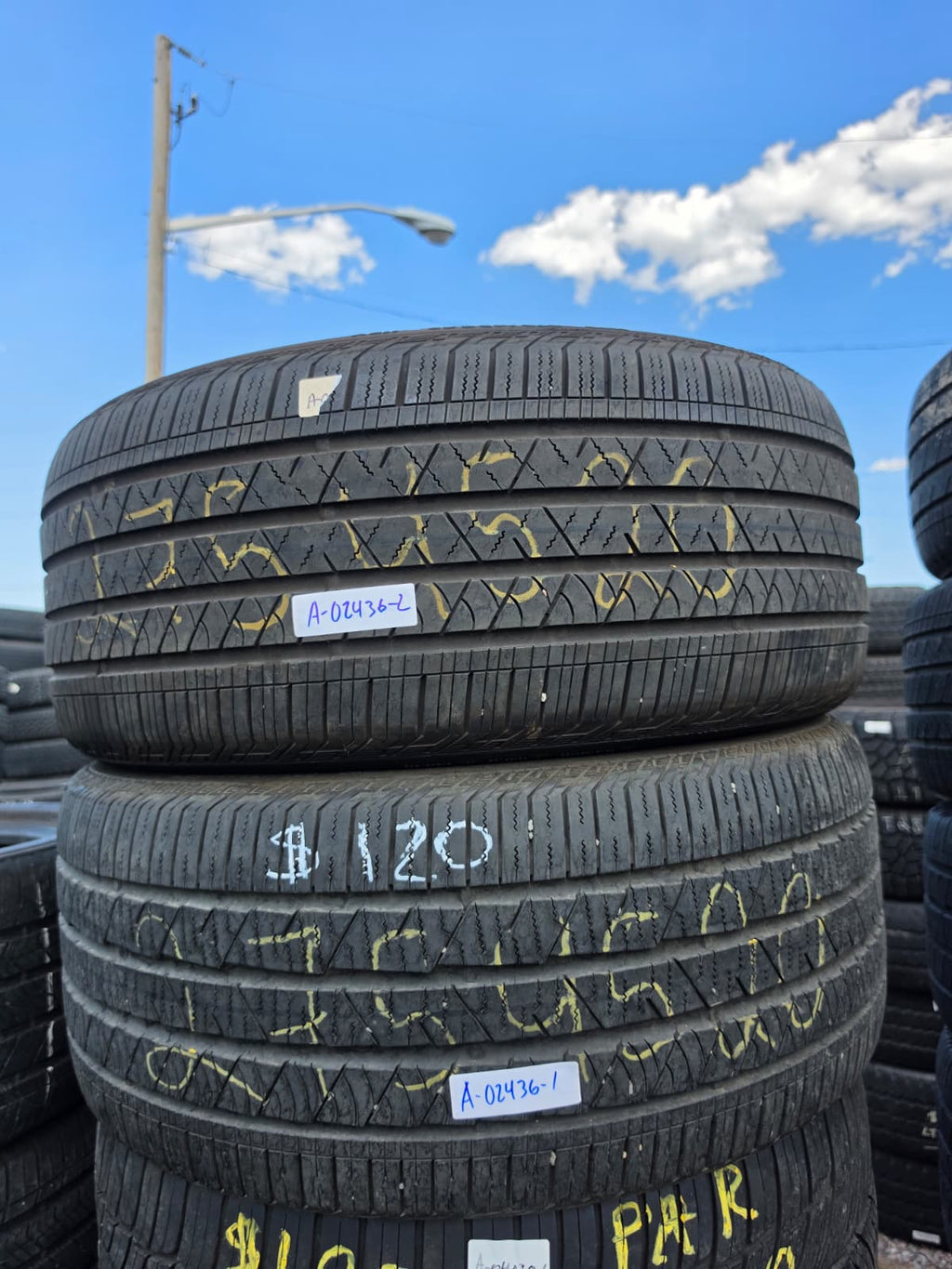 275/45R20 Pair (2 Used Tires) Continental Cross Contact