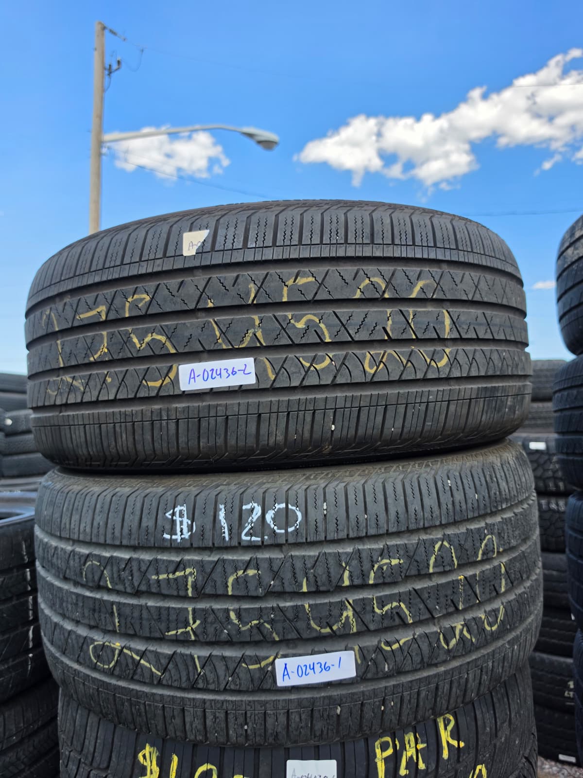 275/45R20 Pair (2 Used Tires) Continental Cross Contact