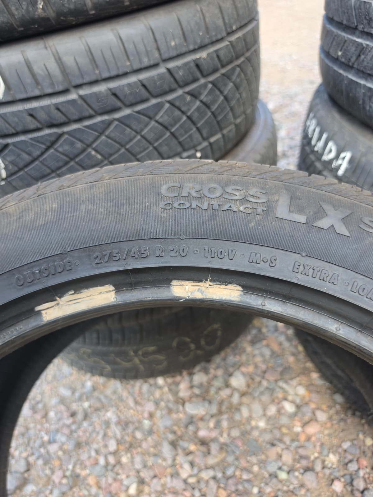 275/45R20 Pair (2 Used Tires) Continental Cross Contact