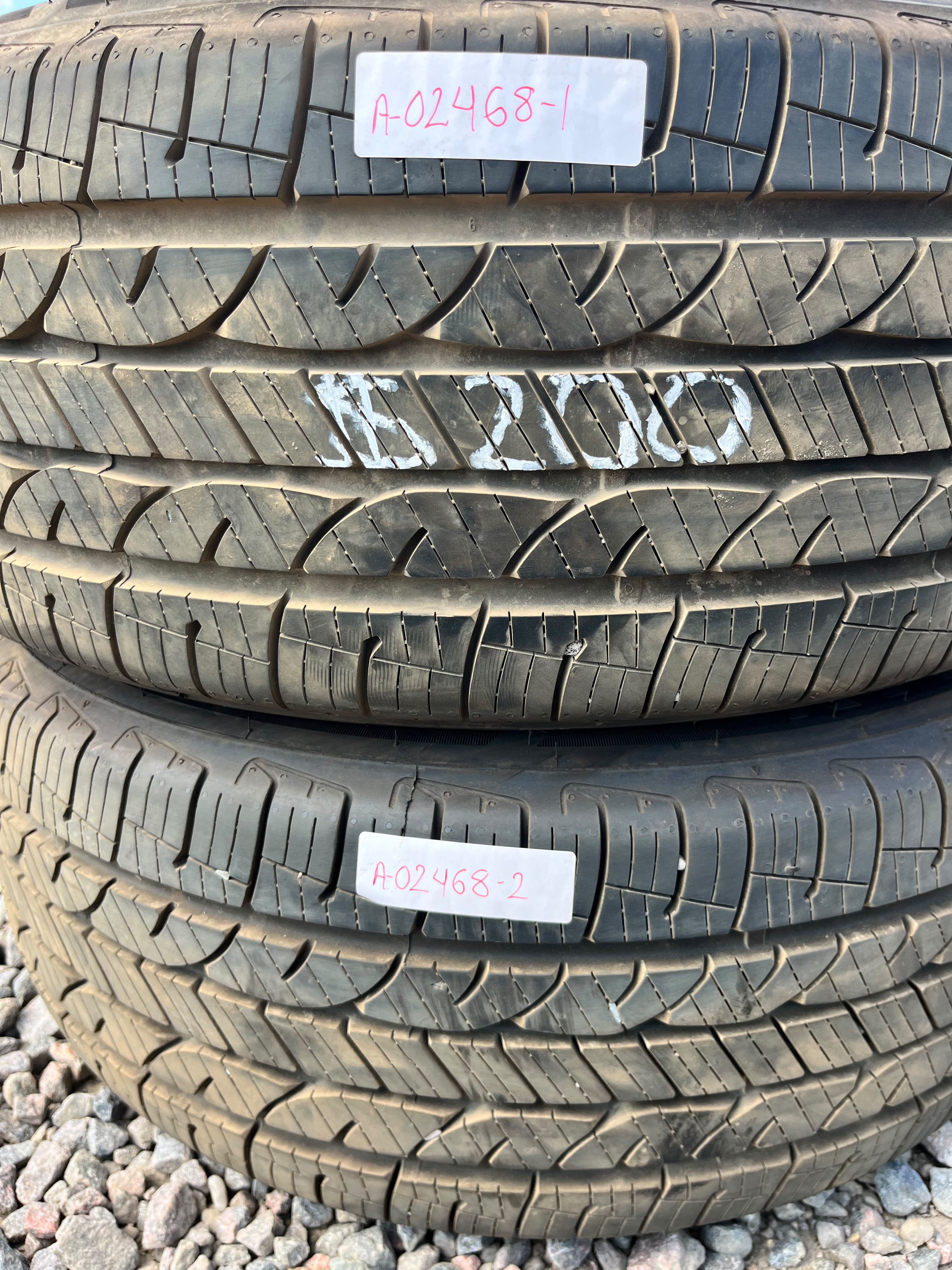 225/55R17 Pair (2 Used Tires) Kelly Edge Touring Plus