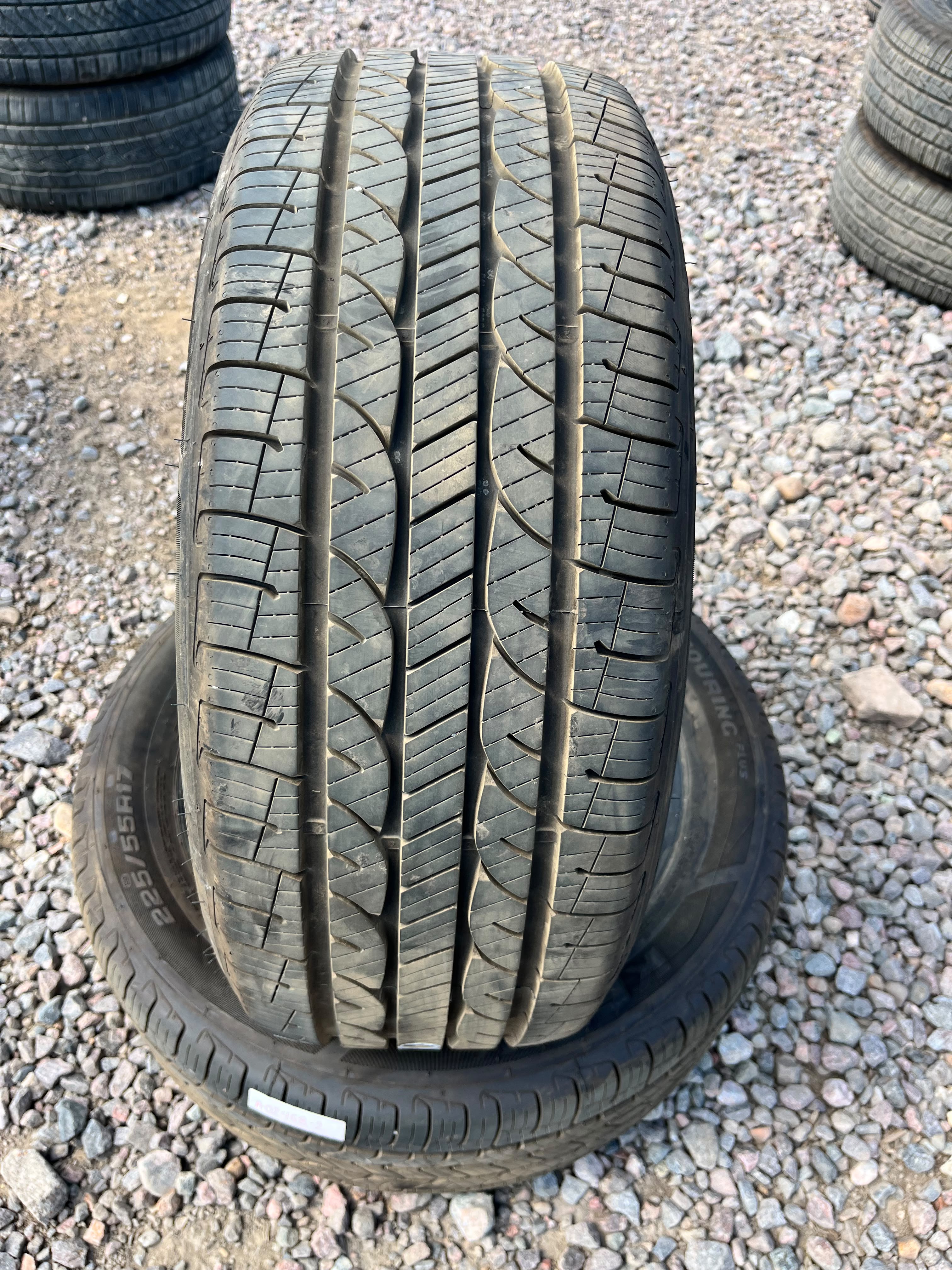 225/55R17 Pair (2 Used Tires) Kelly Edge Touring Plus