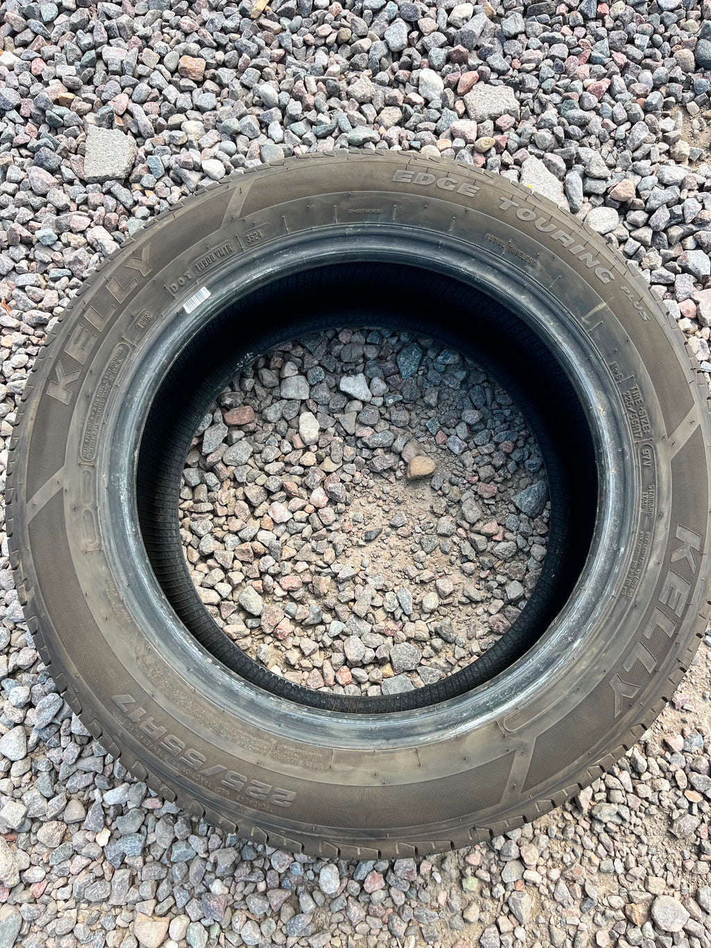 225/55R17 Pair (2 Used Tires) Kelly Edge Touring Plus