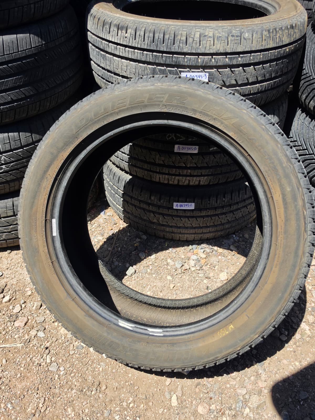 255/50R20 Set (4 Used Tires) Bridgestone Dueler