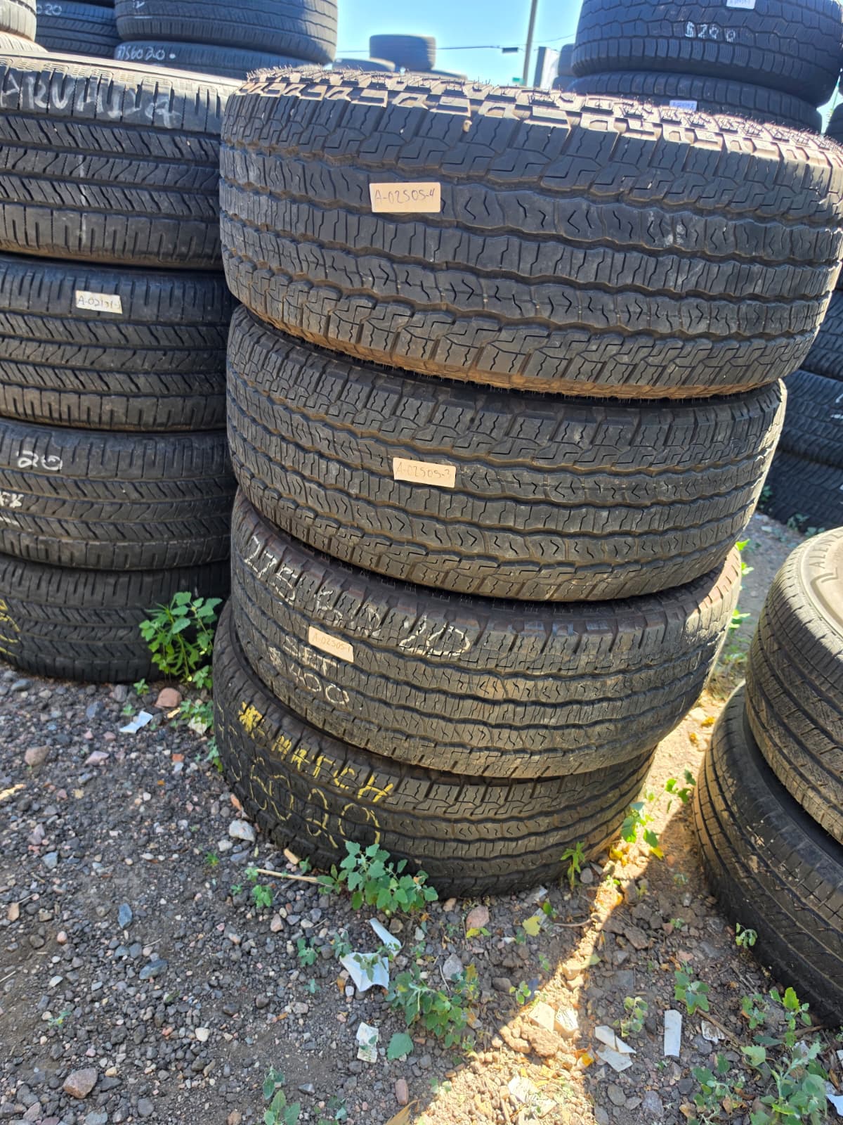 275/60R20 Set (4 Used Tires) Goodyear Wrangler