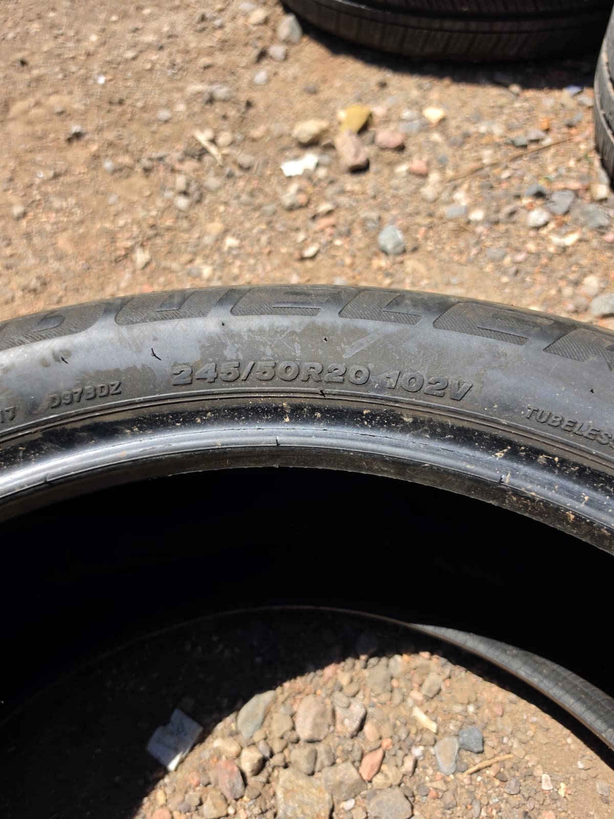 245/50R20 Pair (2 Used Tires) Bridgestone Dueler