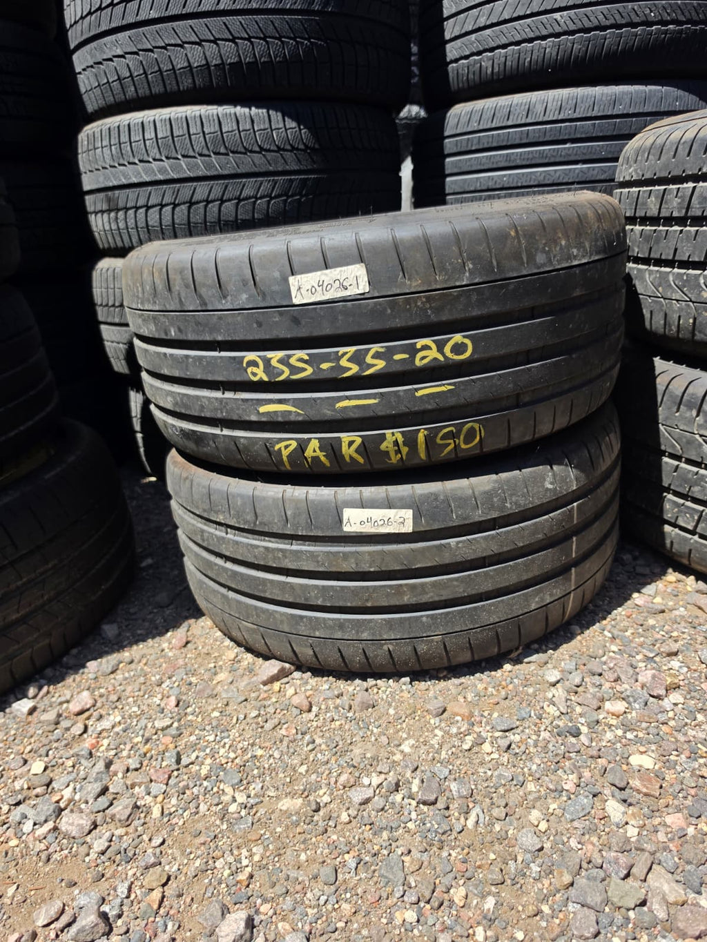 235/35R20 Pair (2 Used TIres) Michelin Pilot Sport 4