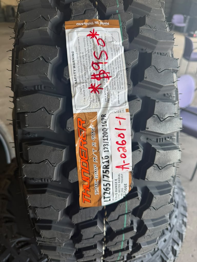 LT265/75R16 Set (4 Brand New Tires!!) Thunderer Trac Grip Mt