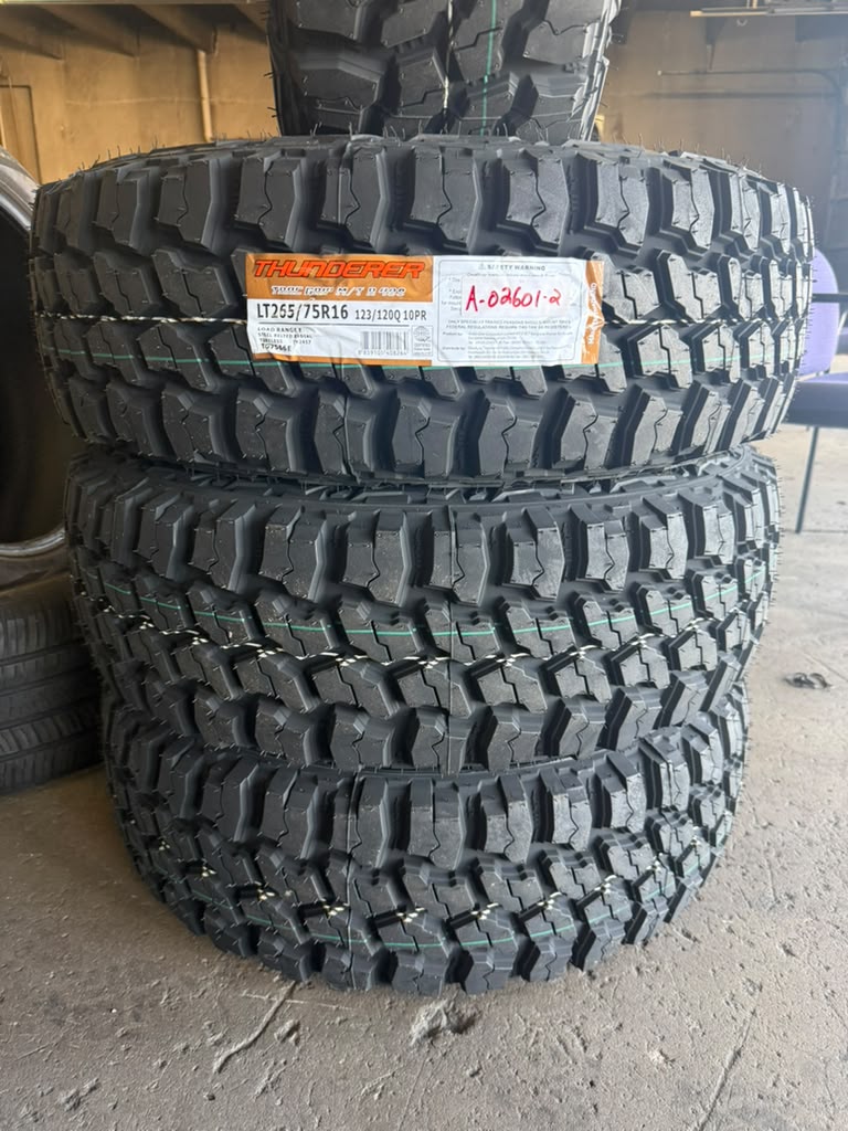 LT265/75R16 Set (4 Brand New Tires!!) Thunderer Trac Grip Mt