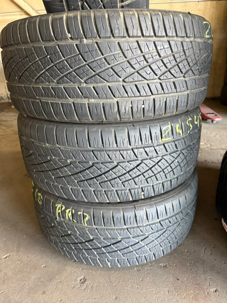 245/45R18 Set (4 Used Tires) Continental Extreme Contact DWS 06 Plus