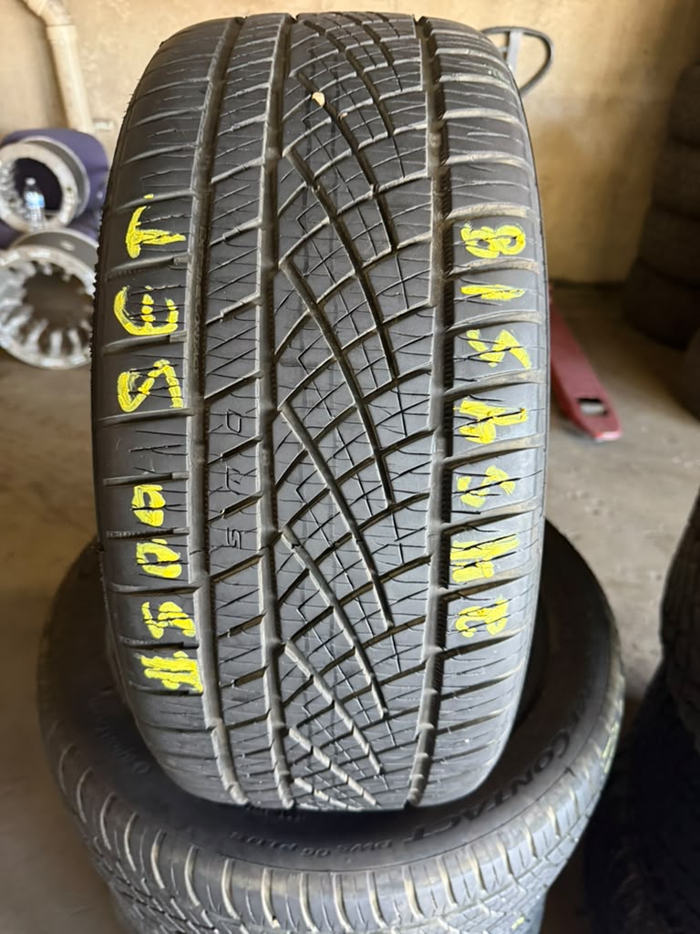 245/45R18 Set (4 Used Tires) Continental Extreme Contact DWS 06 Plus