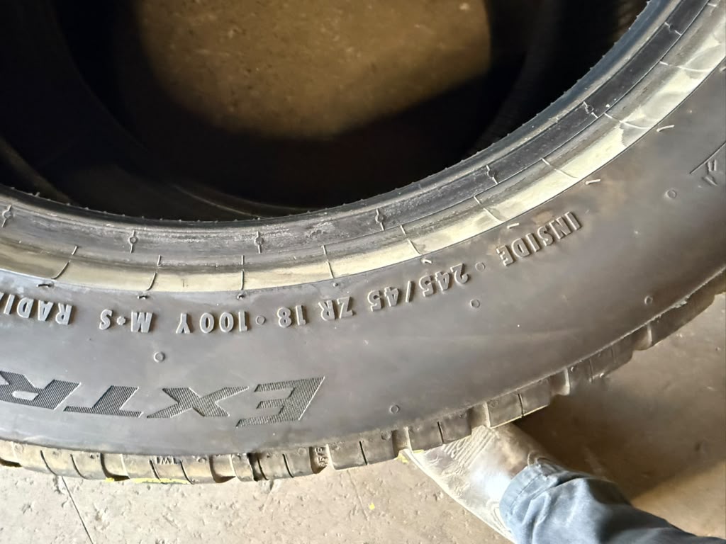 245/45R18 Set (4 Used Tires) Continental Extreme Contact DWS 06 Plus