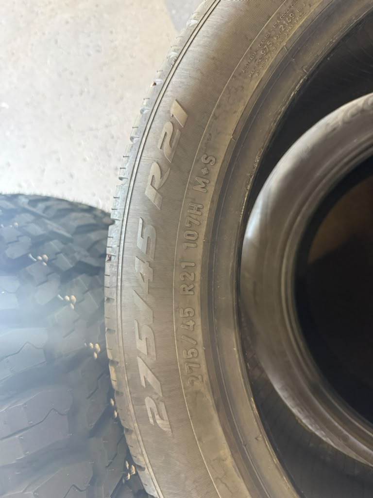275/45R21 Pair (2 Used TIres) Pirelli Scorpian Zero