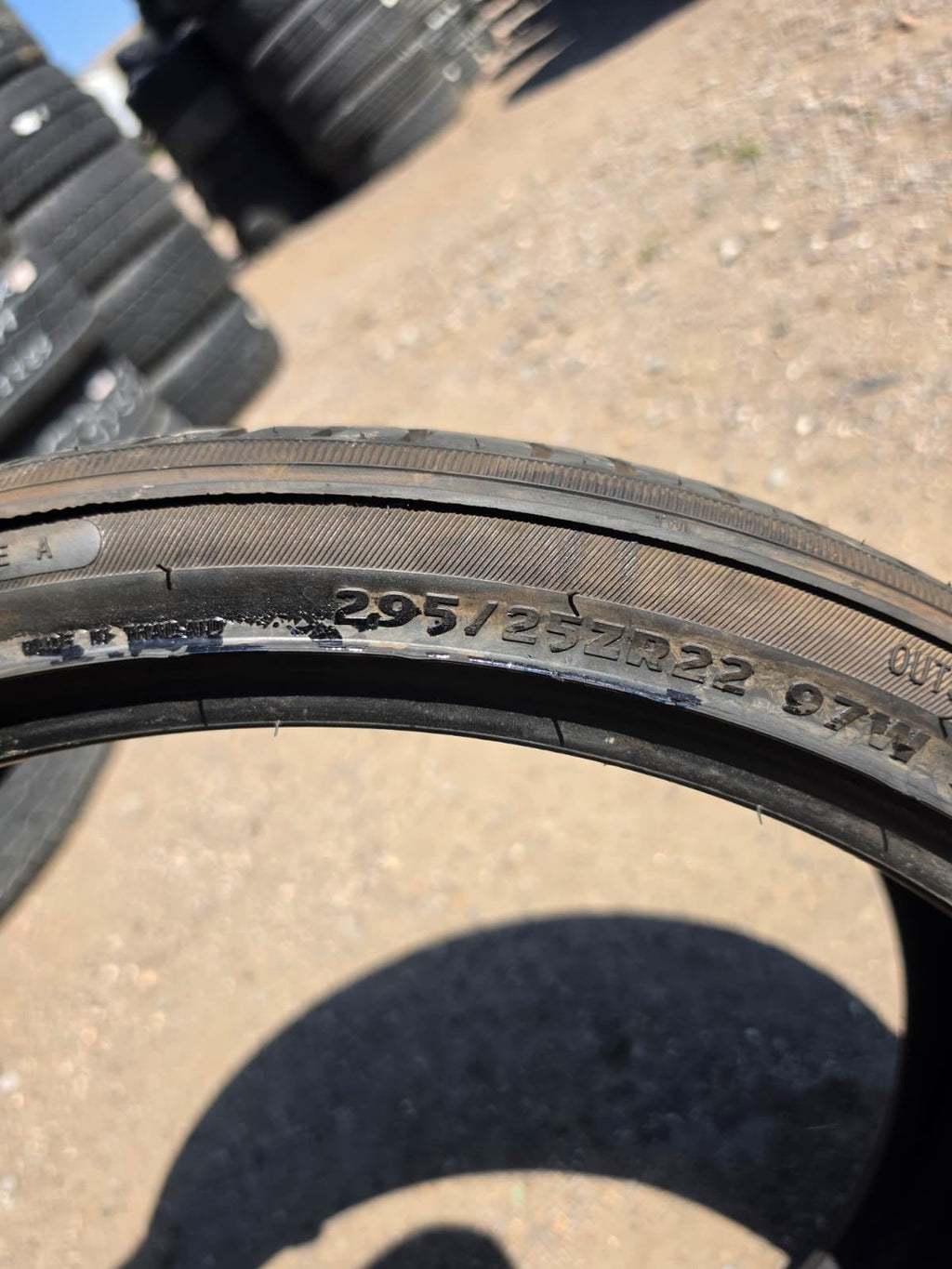 295/25R22 Pair (2 Used Tires) Zenna Argus Uhp