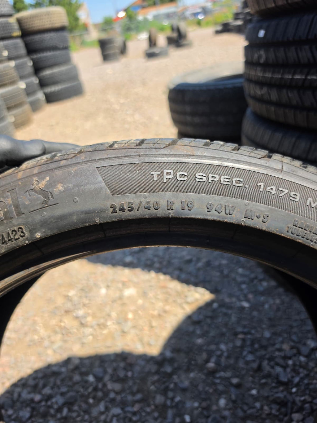 245/40R19 Pair (2 Used Tires) Continental Pro Contact