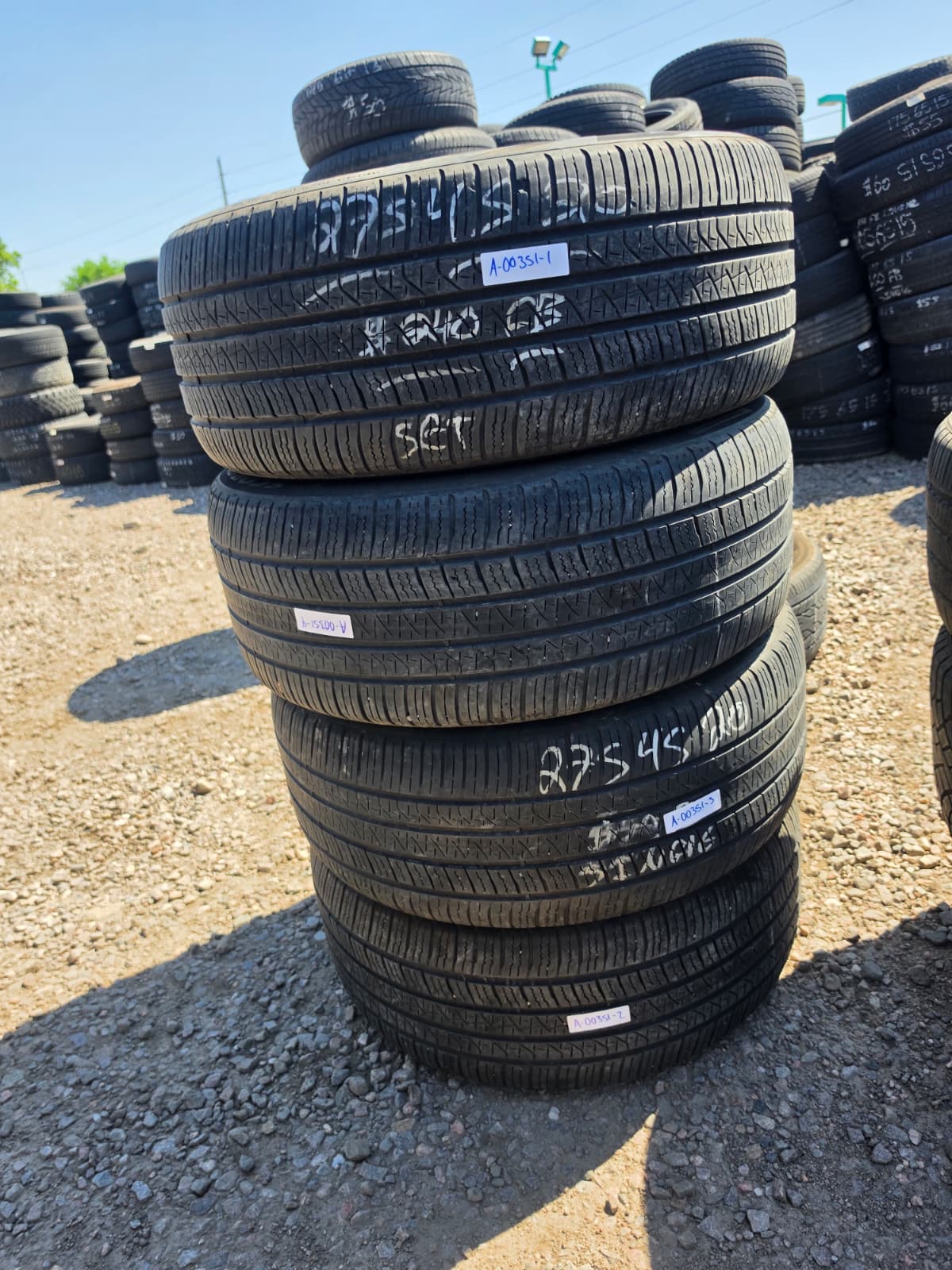 275/45R20 Set (4 Used Tires) Pirelli Scorpion Zero