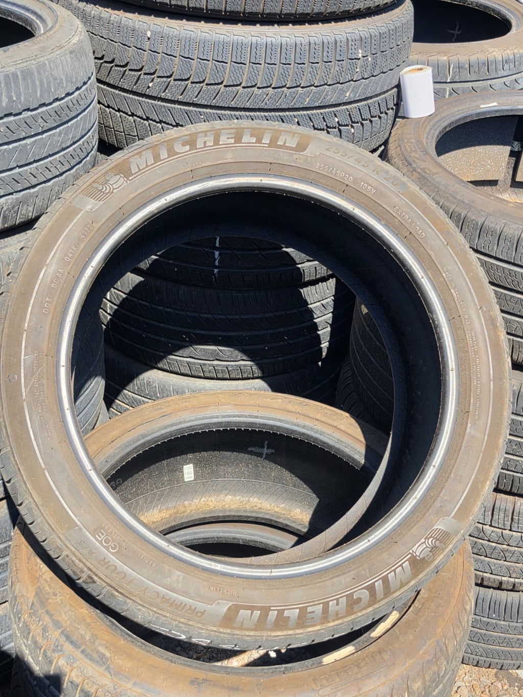 255/45R20 Pair (2 Used Tires) Michelin Primacy Tour