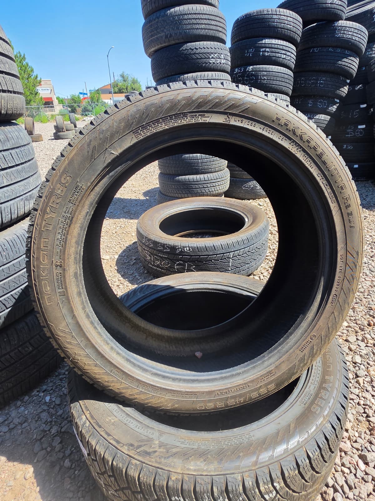 225/45R20 Pair (2 Used Tires) Nokian Hakkapelitta (Snow Tire)