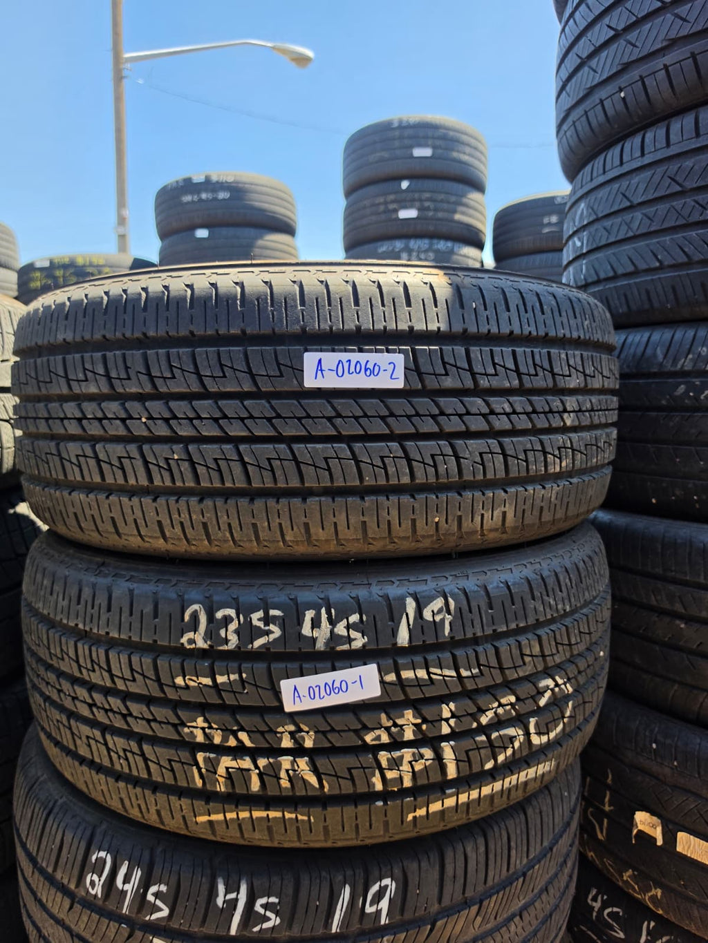 235/45R19 Pair (2 Used Tires) Advanta Sv T-01