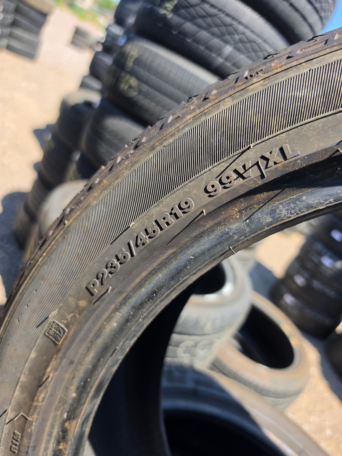 235/45R19 Pair (2 Used Tires) Advanta Sv T-01