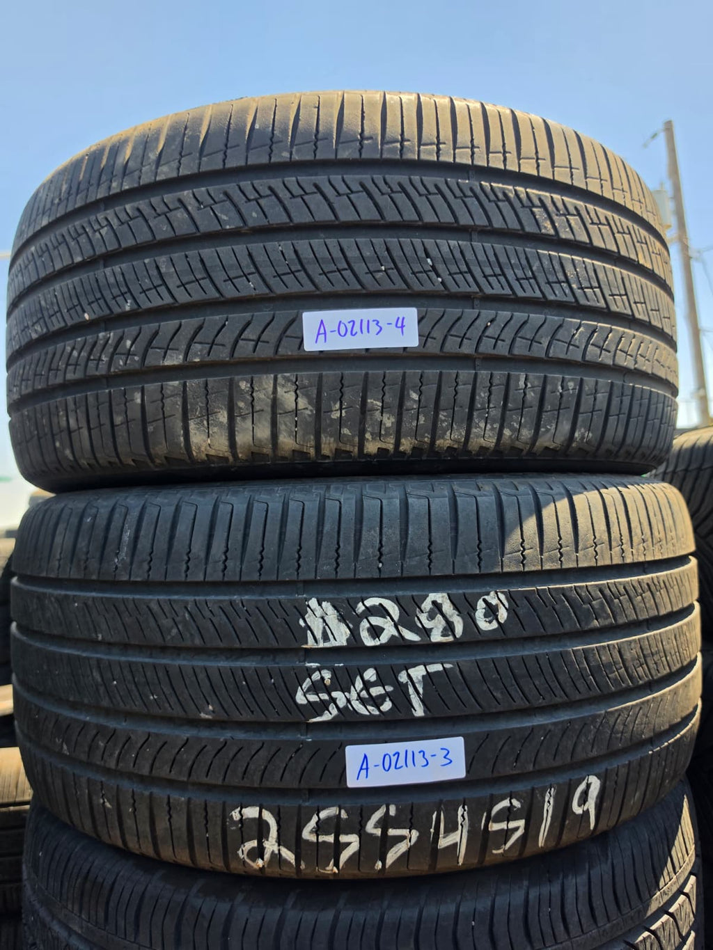255/45R19 Set (4 Used Tires) Pirelli Scorpion