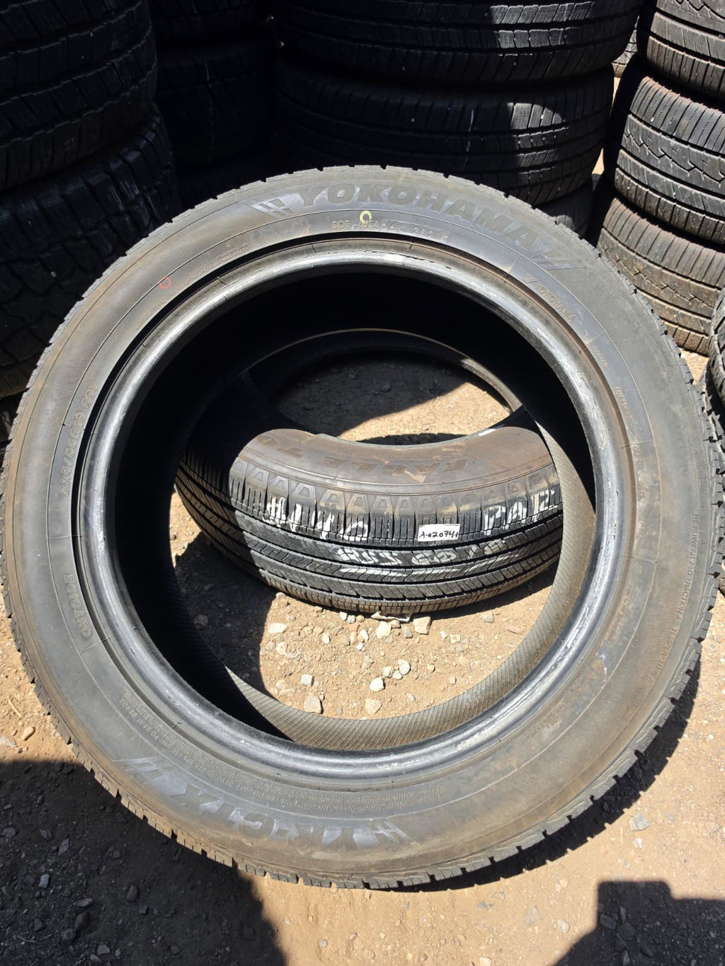 225/55R19 Pair (2 Used Tires) Yokohama Yk-Ctx