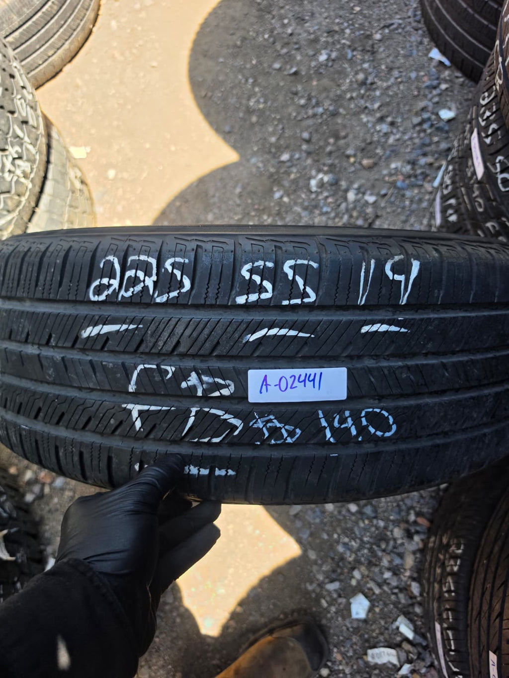 225/55R19 Pair (2 Used Tires) Yokohama Yk-Ctx