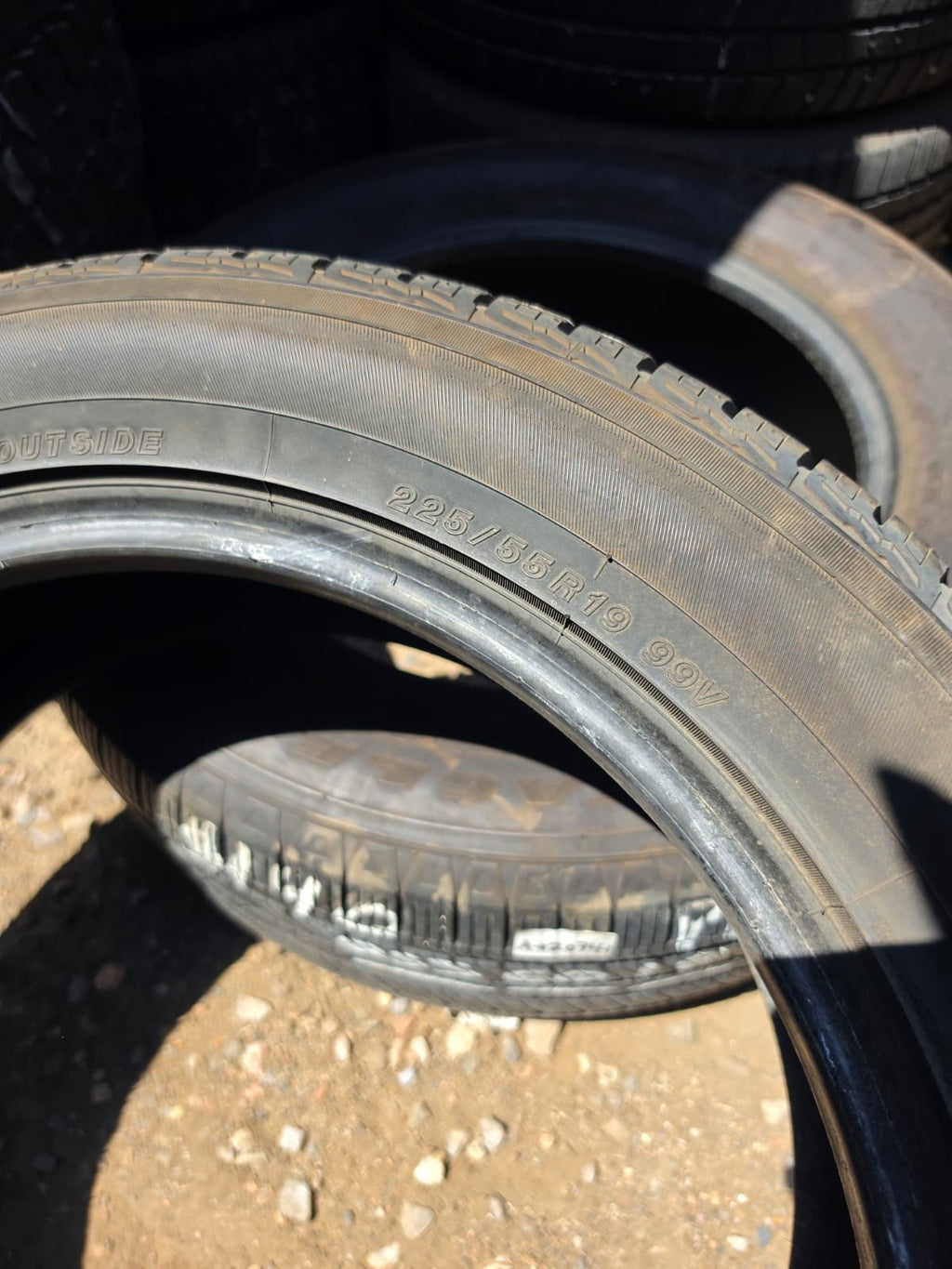 225/55R19 Pair (2 Used Tires) Yokohama Yk-Ctx