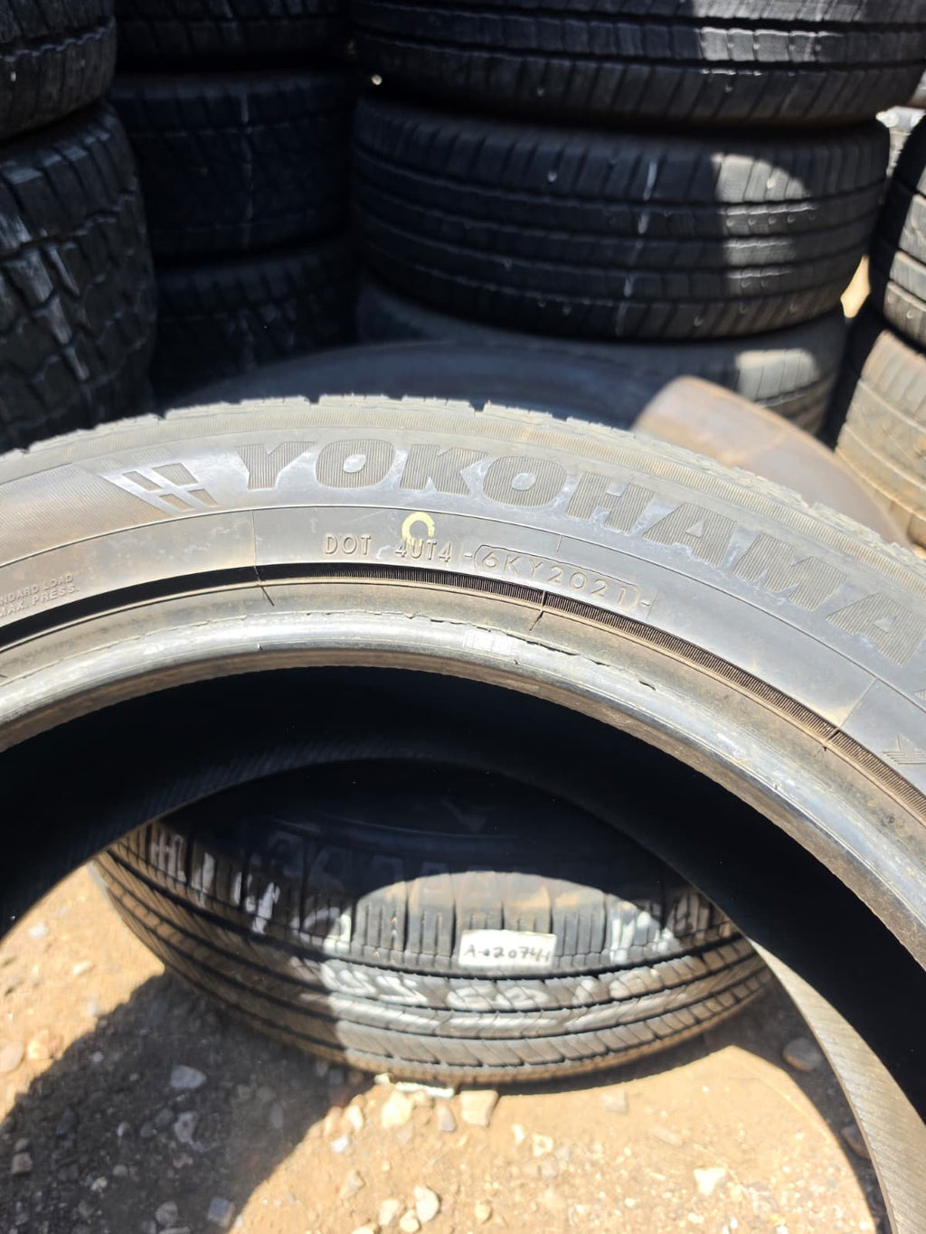 225/55R19 Pair (2 Used Tires) Yokohama Yk-Ctx