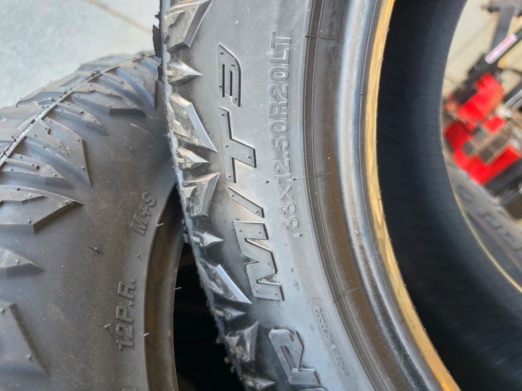LT33x12.50R20 Set (Brand New Tires!!) Rolling Big Power Repulsor M/T2