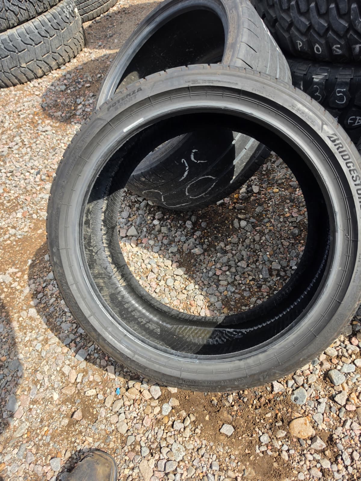 245/35R19 Single (1 Used Tire) Bridgestone Potenza Sport