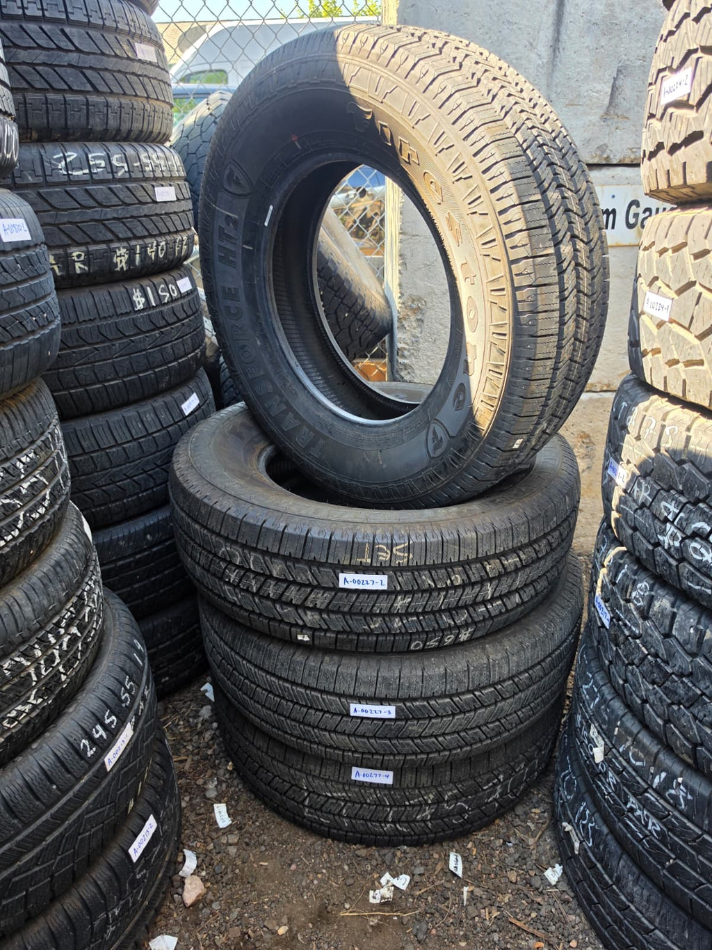 LT275/70R18 Set (4 Used Tires) Firestone Transforce HT2