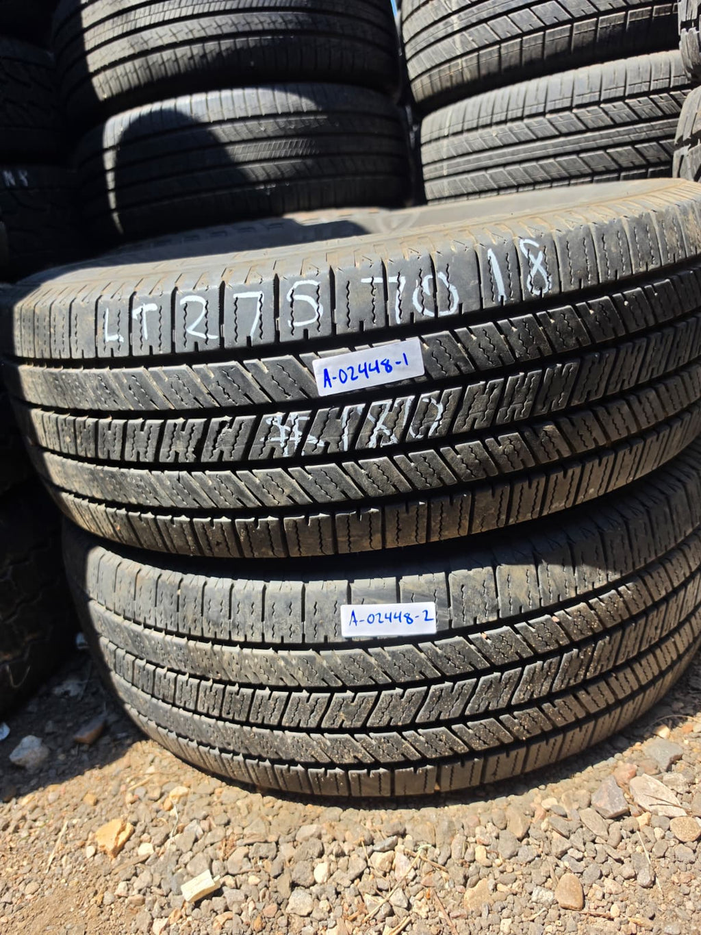 LT275/70R18 Pair (2 Used Tires) Firestone Transforce HT2
