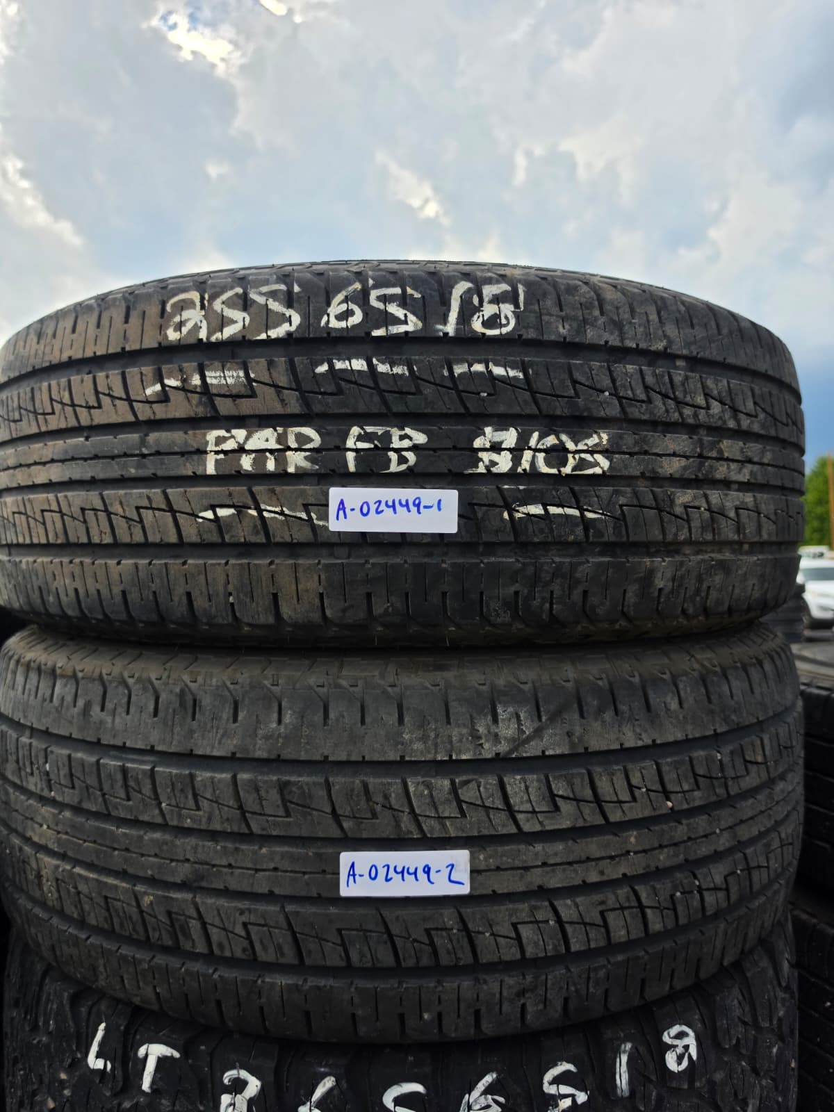 255/65R18 Pair (2 Used Tires) Advanta Sv T-01