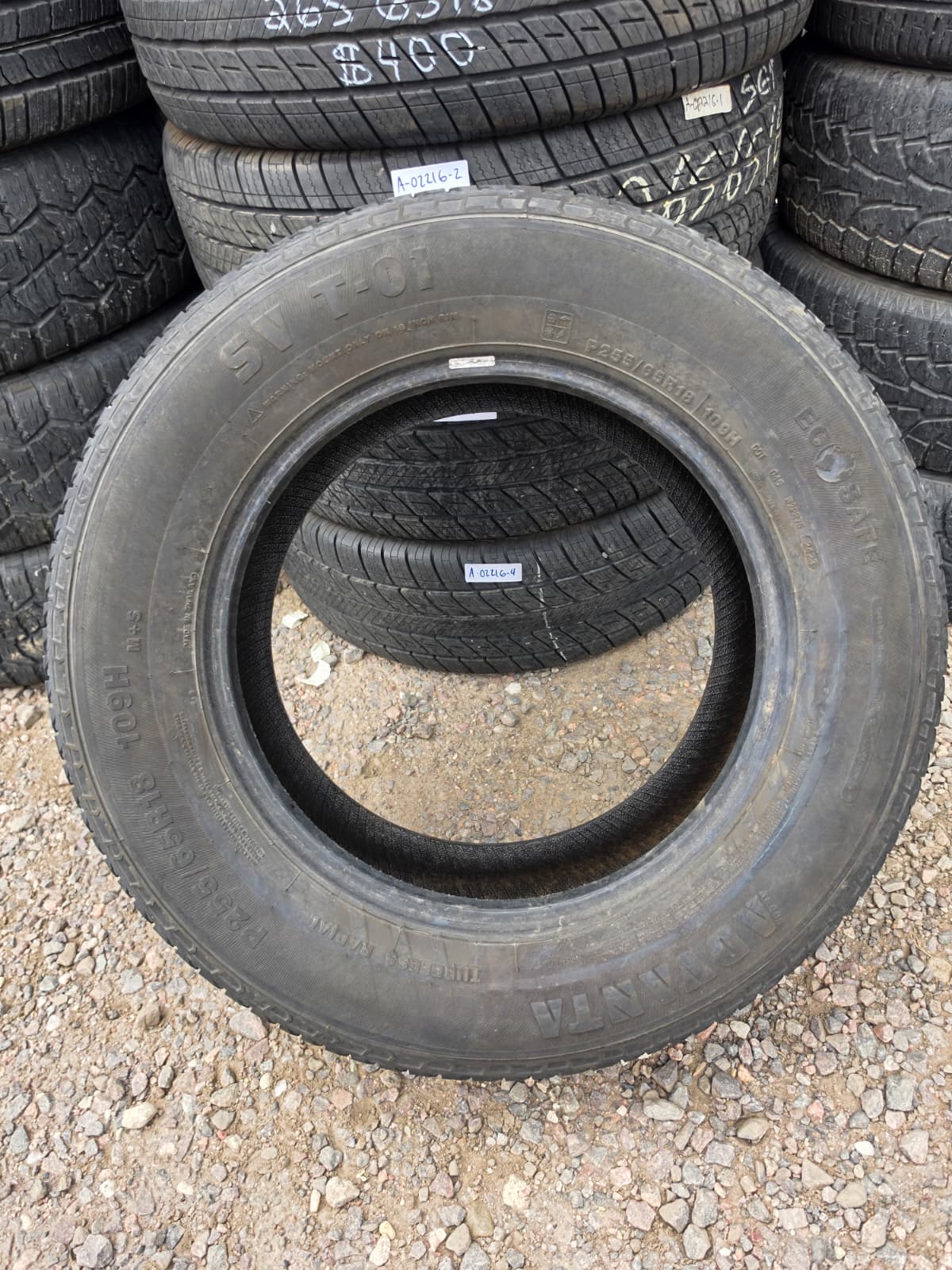 255/65R18 Pair (2 Used Tires) Advanta Sv T-01