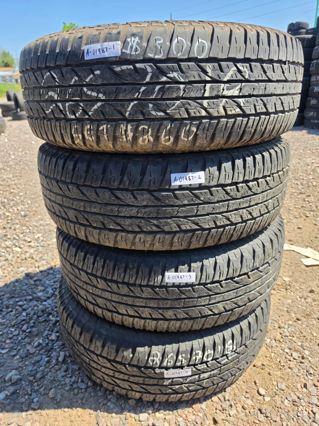 265/70R18 Set (4 Used Tires) Yokohama Geolander A/T