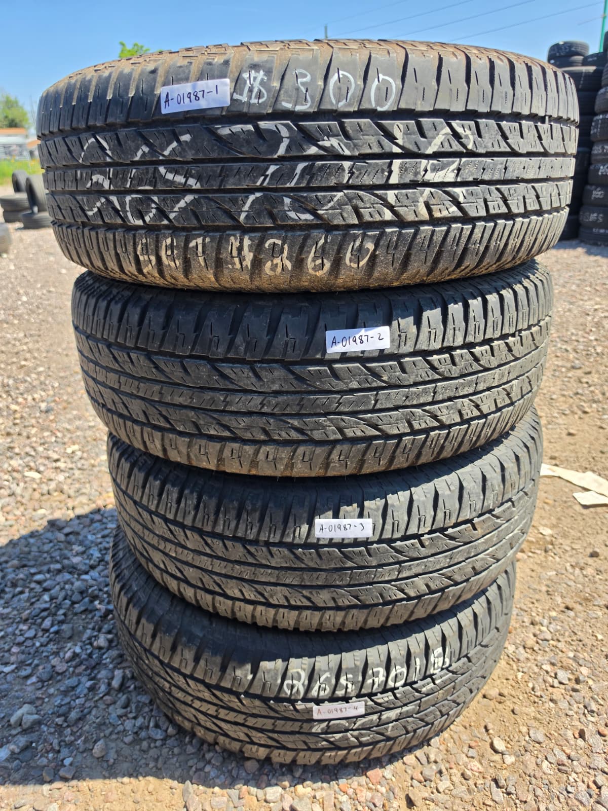 265/70R18 Set (4 Used Tires) Yokohama Geolander A/T