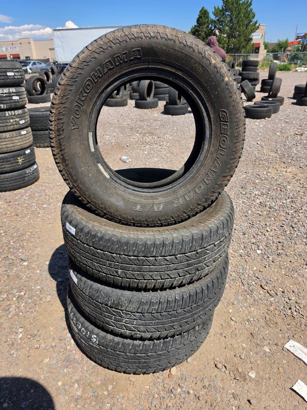 265/70R18 Set (4 Used Tires) Yokohama Geolander A/T