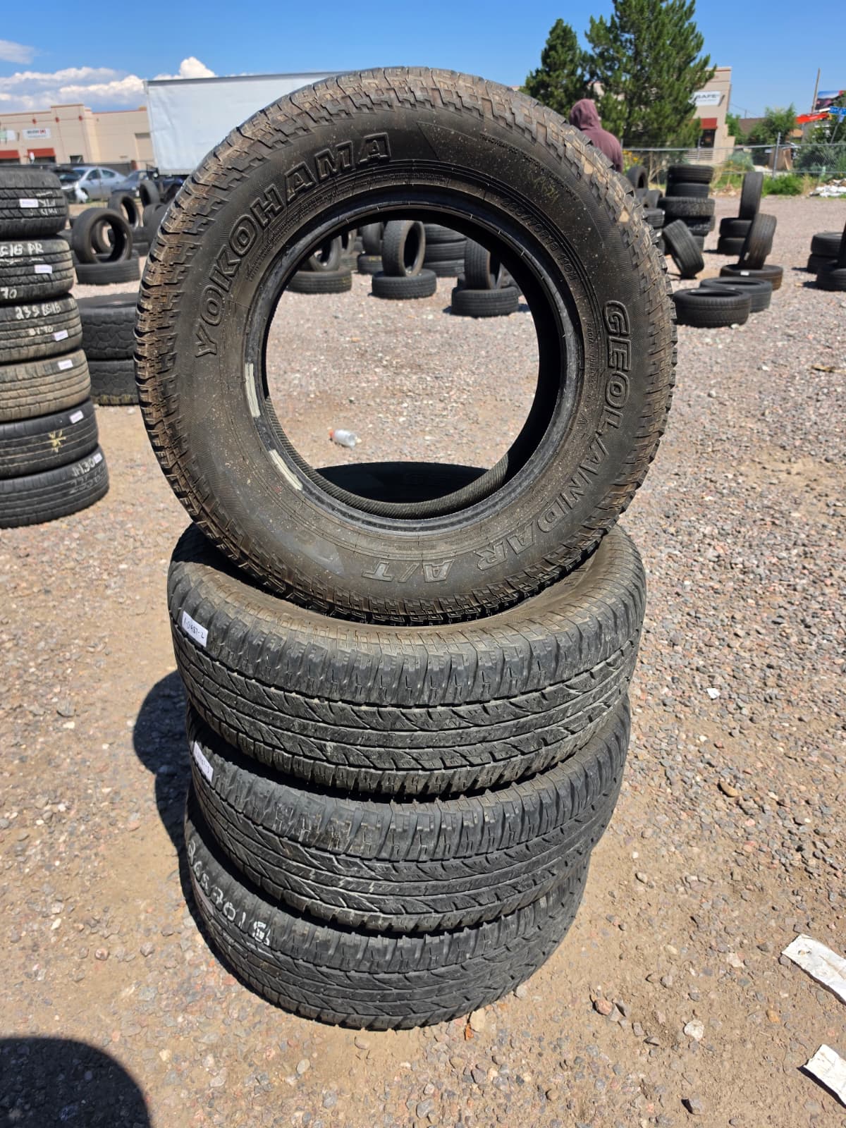 265/70R18 Set (4 Used Tires) Yokohama Geolander A/T